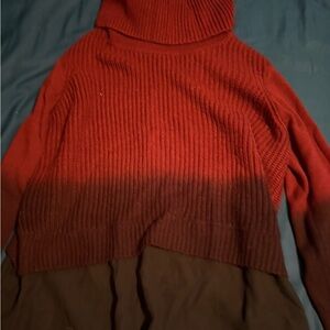 Elegant Burgundy Cowl Neck Sweater